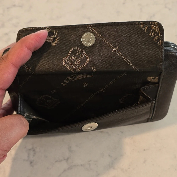 Montana West Brown Rhinestone Embelished Ladies Wallet - Picture 4 of 8